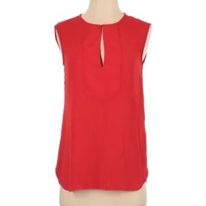 J. Crew Red Sleeveless Blouse